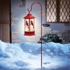 Collections Etc Solar Powered Cardinal Christmas Lantern with Shepherds Hook 4 X 4 X 36 - image 2 of 3