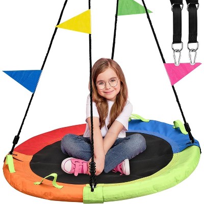 Hotraffy Tree Swing, Saucer Flying Swing 40 Inch for Kids, 900lbs Weight Capacity, with Adjustable Hanging Straps, for Indoor and Outdoor