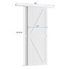 SMARTSTANDARD 78.58 in. Height K Shape White Wardrobe Sliding Closet Door with Hardware Kit - 3 of 4