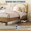 Full Size Bed Frame for Kids, Upholstered Platform Bed Frame with Adjustable Headboard & Led Light, No Box Spring Needed, for Kids' Room Nursery - 4 of 4