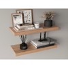 FONTOI 2PCS Wide Storage Shelf Wall Mounted, Floating Shelf, Book Shelves for Living Room Bathroom, Wall Decor, Brown, 31.5"*1.5"*9.8" - 4 of 4
