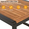 4-Pieces Outdoor Iron L-Shaped Sectional Sofa Set with Coffee Table and Soft Cushion - 4 of 4