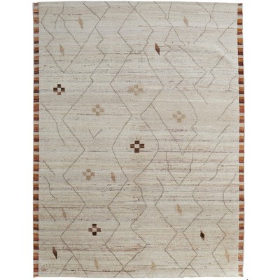 Kasbah Transitional Moroccan Ivory/Tan/Orange Area Rug