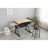 NicBex Multifunctional Writing Desk Adjustable Drawing Drafting Table Desk with 2 Drawers for Living Room, Office - 2 of 4