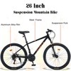 KWPZQEB Mountain Bike for Men and Women, 26 inch 24 Speed Suspension Fork, Durable Steel Frame, Comfort Saddle - 2 of 4