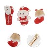 Unique Bargains Christmas Hair Clips Blessing Rabbit for Christmas 1.97"x1.57" Red White 1 Set - 3 of 4
