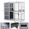 COZIWOW Large Outdoor Cat Catio, 4-Tier Playpen Small Animal Shelter with Weatherproof Roof, 2 Resting Rooms and 2 Platforms, Grey - 2 of 4