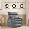 Lift Recliner Chair, PU Leather 360°Swivel Recliner with Massage and Heat, Rocking Sofa Seat for Living Room, Bedroom - 3 of 4