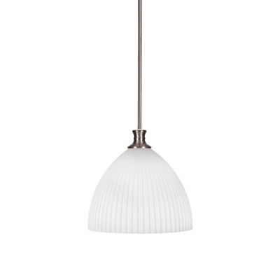 Toltec Lighting Carina 1 - Light Pendant in  Brushed Nickel with 14" Opal Frosted Shade