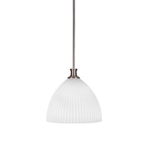 Toltec Lighting Carina 1 - Light Pendant in  Brushed Nickel with 14" Opal Frosted Shade - 1 of 1