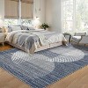 Modern Geometric Washable Area Rug - Non-Slip Stain Resistant Low Pile Carpet for Living Room, Bedroom & Dining Room - 3 of 4