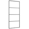 VidaXL Sliding Door Aluminum and ESG Glass 35.4"x80.7" Black - 3 of 4