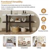 Retro Console Table, Sofa Table, Narrow Entryway Table With Marble-Effect Top, 2-Tier Open Storage Shelf, Storage Solutions For Hallway, Living Room - 3 of 4