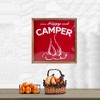 Raz Imports 14" Red and White Happy Camper Metal Wall Art - 2 of 4