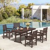 Rectangle Outdoor Dining Tables for 6, HDPS Weather Resistant Patio Dining Table, 66" Outdoor Tables with 1.96" Umbrella Hole. - 2 of 4
