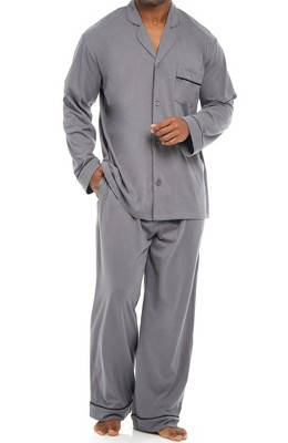 Men's Soft Cotton Knit Jersey Pajamas Lounge Set, Short Sleeve