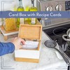 AuldHome Wood Enamel Recipe Box or Set; Boho Farmhouse Style Mango Wood Recipe Box - 4 of 4
