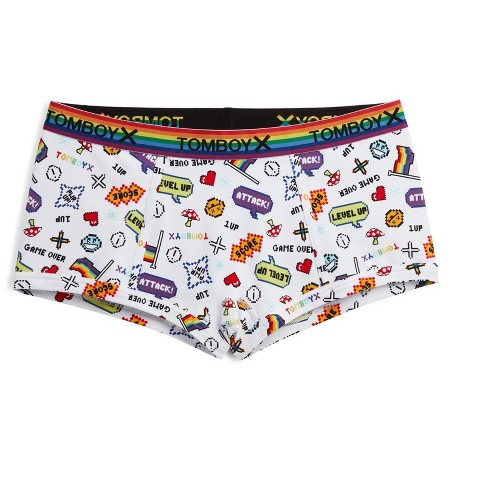 Tomboyx Women's Boy Short Underwear, Cotton Stretch Comfortable Boxer Briefs, (xs-6x) Gamerx X