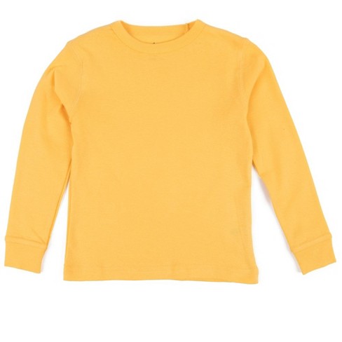 Leveret Kids Long Sleeve Cotton T-shirt Yellow 14 Year : Target