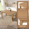 6 Piece Dining Table Set for 6, Dining Set Kitchen Table Set with 4 Upholstered Chairs & Bench, Walnut/Natural - ModernLuxe - 4 of 4