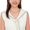 Anna-Kaci Women's Multi-Colored Gemstone Pendant Necklace on Gold Tone Chain - Gold - 4 of 4