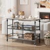 Console Table, 3-Tier Entryway Narrow Sofa Table with Shelves, Side Tables - 4 of 4