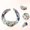 Unique Bargains Women's Floral Pattern Knotted Headband Blue 1 Pc - image 4 of 4