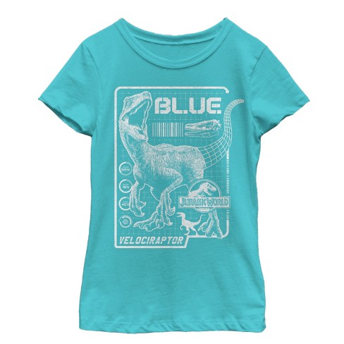 Girl S Jurassic World Fallen Kingdom Blue Details T Shirt Target