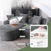 Okak Comfy L Shaped Boucle Sofa with Chaise, Minimalist Oversized   Upholstered Couch Sleeper Sectional Sofa 3 Seater Deep Seat Left Hand Facing, Gray - 3 of 4