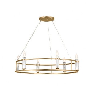 Kichler Lighting Rosalind 6 - Light Chandelier in  Brushed Natural Brass - 1 of 4