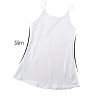 INSPIRE CHIC Women's Plus Size Full Slip Camisole Solid Satin Lotos Leaf Hem Basic Braces Nightgown Dress - 3 of 4