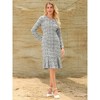 INSPIRE CHIC Women's Bodycon Mermaid Tweed Long Sleeve Elegant Cocktail Fishtail Dresses - 2 of 4