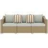 Outsunny 3 Seater Patio Wicker Sofa, Outdoor Furniture Rattan Couch with Cushions, Throw Pillows, for Garden, Backyard, Porch - 4 of 4