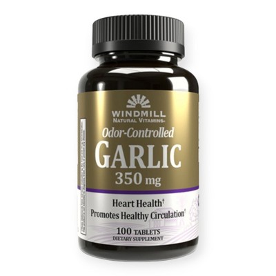 Windmill Garlic 350 mg Tablets Natural Odor-Controlled 100 Ct