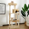 Multi-Level Cat Tree, Cat Tower Durable Sisal-Covered Scratching Posts,Cozy Caves,Condo,Dangling Ball,Jumping Platform for Cats Play &Sleep,Pet House - 3 of 4