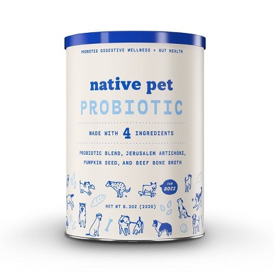 Native Pet Probiotic Powder Jar for Dogs - Beef - 8oz