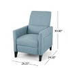 Christopher Knight Home Alscot Contemporary Fabric Pushback Recliner with Nailhead Accents - 3 of 4