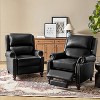 Set of 2 Elisabete Modern Wingback Genuine Leather Recliner with Vintage Nail Head Trim for Living Room and Bedroom  | ARTFUL LIVING DESIGN - 2 of 4