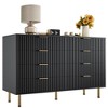 Fluted 8 Drawer Storage Dresser, Tall Modern Chest with Ample Deep Drawers and Wide Top - 4 of 4