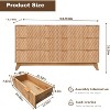 6 Drawer Dresser for Bedroom, White Dresser for Bedroom, 54" Drip Pattern Six-Drawer Chest with Faux Marble Top, Baby Dresser for nursery - 2 of 4