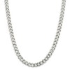 Black Bow Jewelry Men's 9mm, Sterling Silver Solid Flat Curb Chain Necklace - 3 of 4