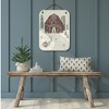 Courtside Market Red Barn Christmas 12x16 Hanging Artboard with Twine - 2 of 2