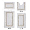 Hotel 4 PC Bath Rug 100% Premium Cotton Tufted Weave Two Tone Reversible Bathroom Rug, Super Soft Absorbent, Machine Washable Bath Mat - 2 of 4