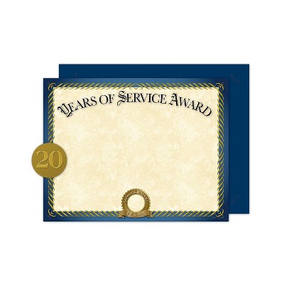 Great Papers Years of Service Certificates 8.5" x 11" 20/Pack (2015113KIT)