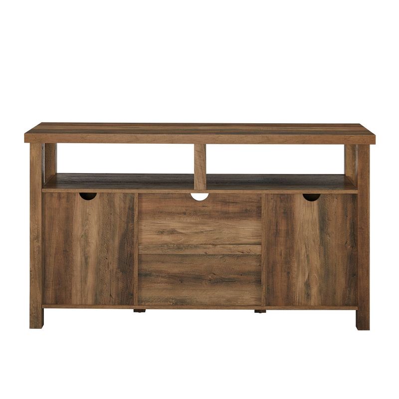Modern Farmhouse Highboy Double Grooved Door TV Stand for TVs up to 65"  - Saracina Home, 6 of 12
