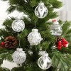 25 Pcs Christmas Tree Ornament Balls, 2.4 In Clear Shatterproof Christmas Decoration Balls, PET Painted Christmas Ball Set - 3 of 4