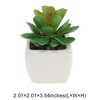 Unique Bargains Artificial Plants Ceramic Pot Plastic 2.01"x2.01"x2.95" 1 Pc - 3 of 4