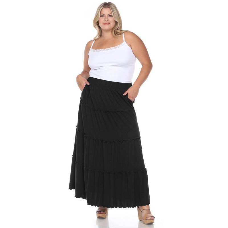 Plus Size Tiered Maxi Skirt, 4 of 6