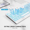 Evo Bytes White Large Print Backlit Wired Keyboard - 3 of 4