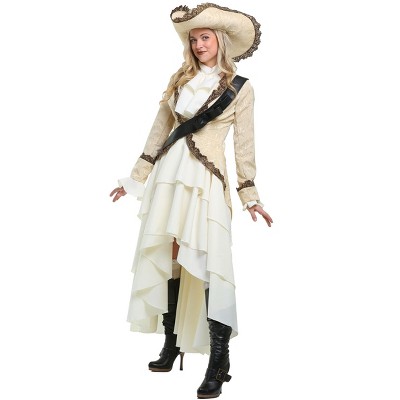 FUN Costumes Women's Captivating Pirate Costume, White, M